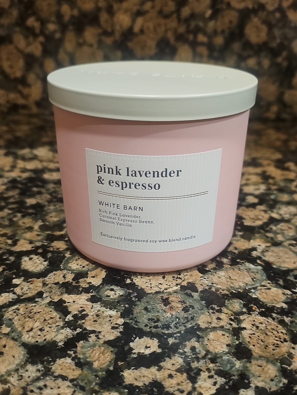 Wht Barn Pink Lavender and Espresso exclusively fragranced soy wax blend Candle
